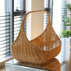 Rustic Rattan Bread Fruit Basket