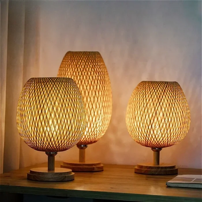 Japanese-Style Solid Wood Decorative Lamp