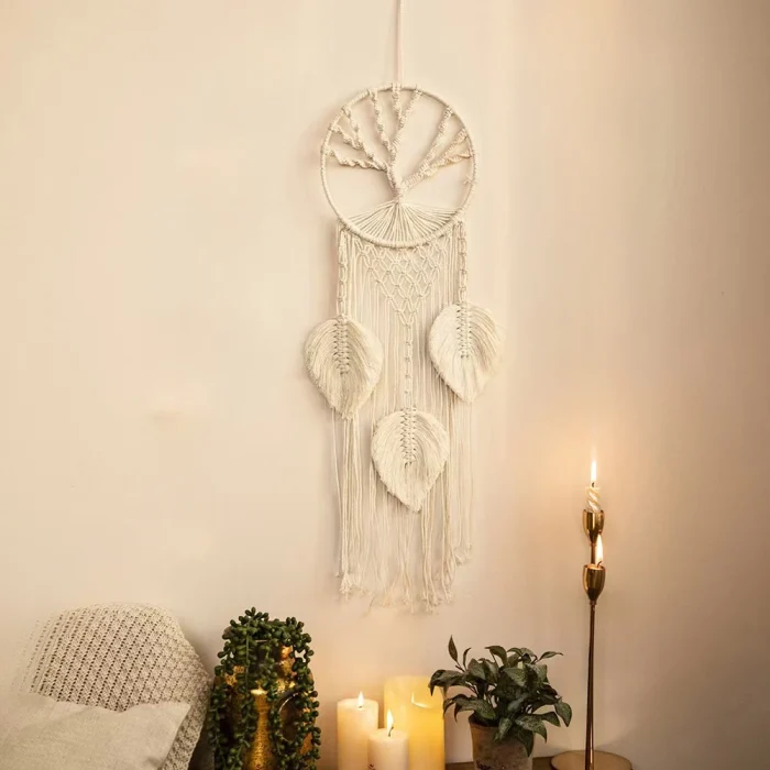 Moon Dream Catcher Woven Tapestry