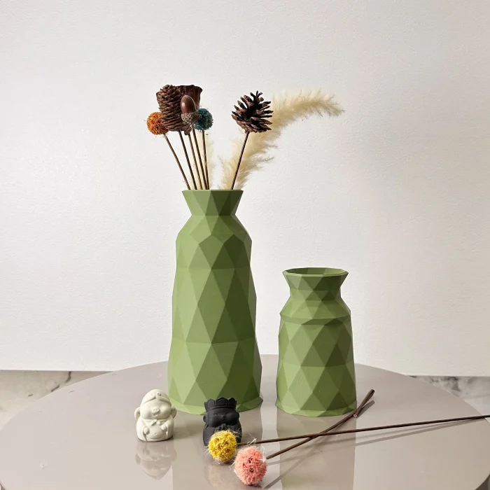 2-Piece Geometric Art Vase Set