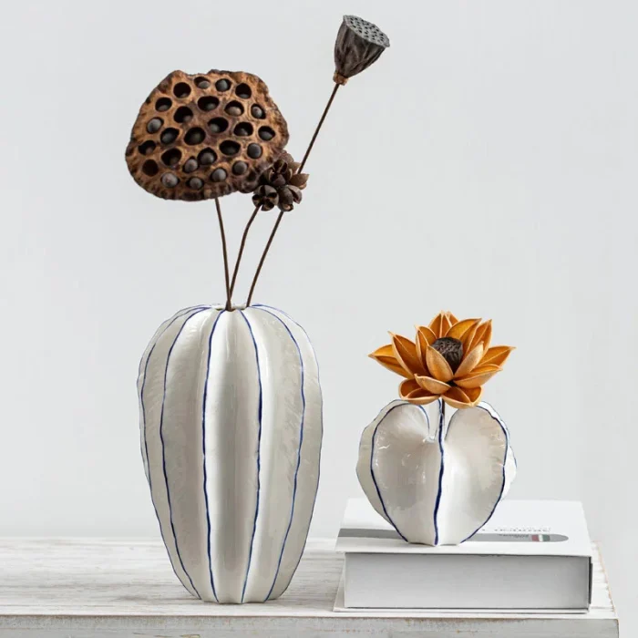 Carambola Shaped Porcelain Flower Vase