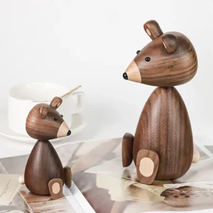 Denmark Wooden Bear Family Figurines
