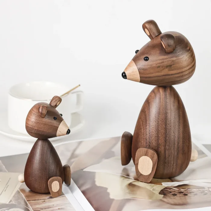 Denmark Wooden Bear Family Figurines