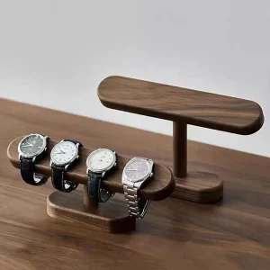 Walnut Wood Watch Display Stand