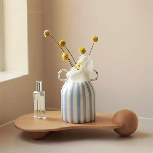 Hand-Painted Double Ear Ceramic Vase